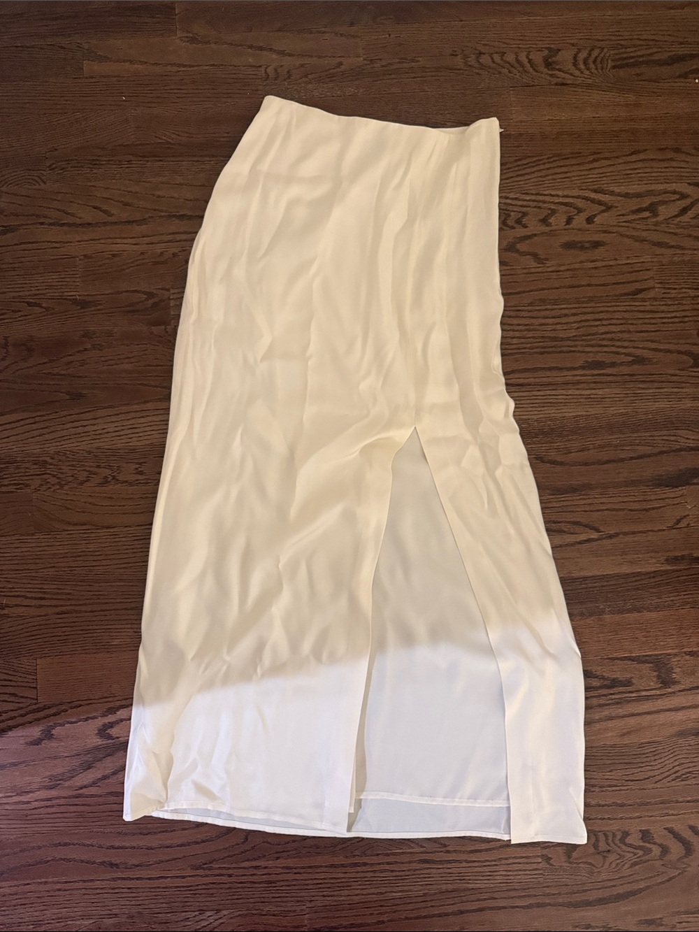 rag & bone Ivory Maxi Skirt with Front Slit